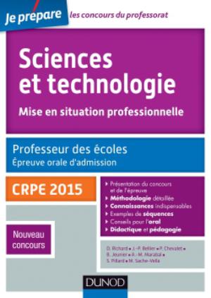 Sciences et technologie. Professeur des écoles. Oral admission. CRPE 2015 | Richard, Daniel