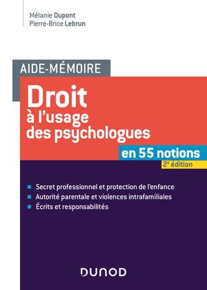 Aide-mémoire - Droit à l'usage des psychologues | Dupont, Mélanie