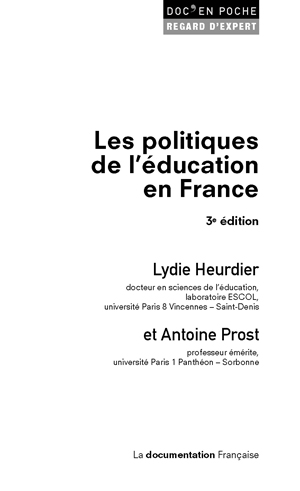 Les politiques de l'éducation en France | Heurdier, Lydie