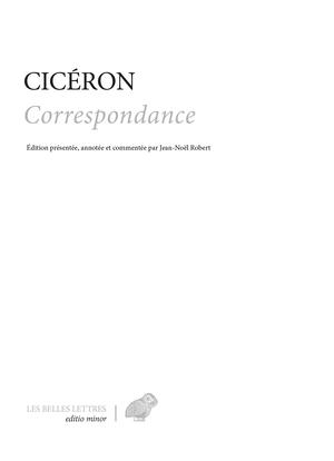 Correspondance | Cicéron