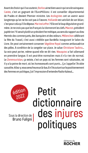 Petit dictionnaire des injures politiques | Fuligni, Bruno