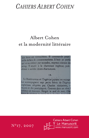 Cahiers Albert Cohen N°17 | Zard, Philippe