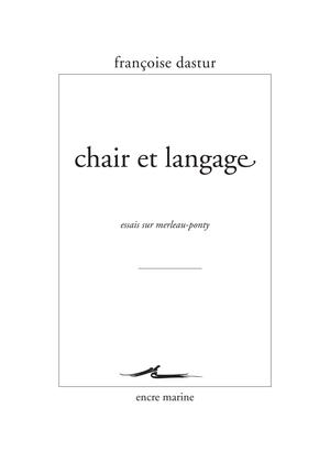 Chair et langage | Dastur, Françoise