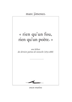 Rien qu'un fou, rien qu'un poète | Jimenez, Marc