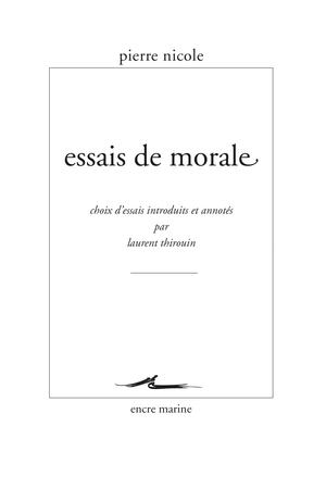 Essais de morale | Nicole, Pierre