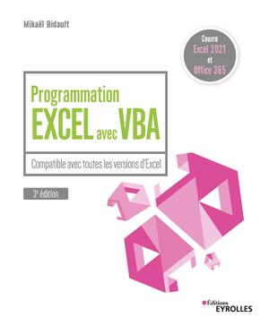 Programmation Excel avec VBA | Bidault, Mikaël