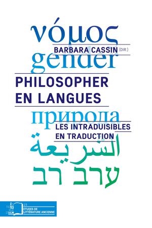 Philosopher en langues | Cassin, Barbara