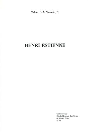 Henri Estienne | Collectif