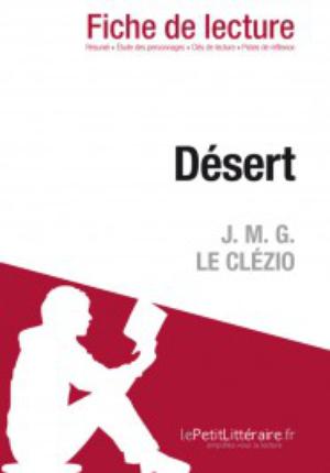 Désert de J. M. G. Le Clézio (Fiche de lecture) | Nicolas, Nadège