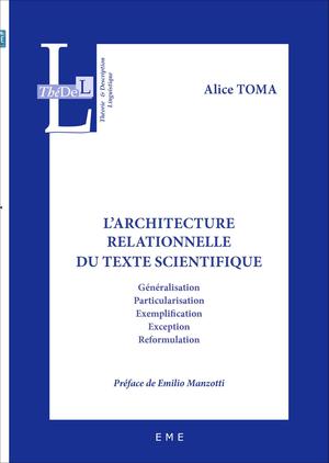 L'architecture relationnelle du texte scientifique | Toma, Alice