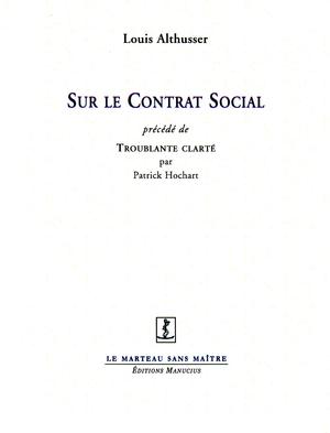 Sur le ''contrat social'' | Althusser, Louis