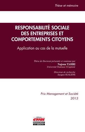 Responsabilité sociale des entreprises et comportements citoyens | Tahri, Najoua