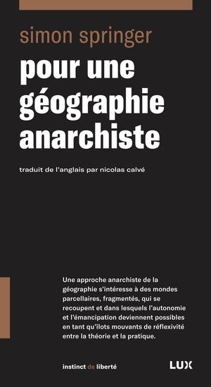 Pour une géographie anarchiste | Springer, Simon