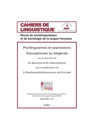 Plurilinguismes et expressions Francophones au Maghreb | Blanchet, Philippe