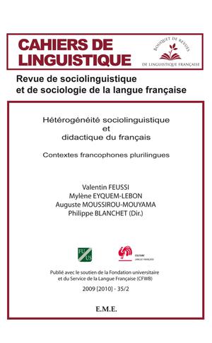 Hétérogénéité sociolinguistique et didactique du français | Feussi, Valentin