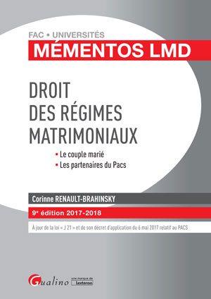 Fiches droit régimes matrimoniaux