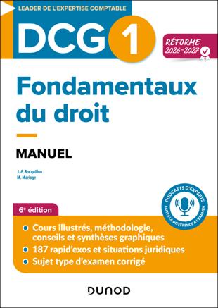 DCG 1 - Fondamentaux du droit - Manuel - Réforme 2026-2027