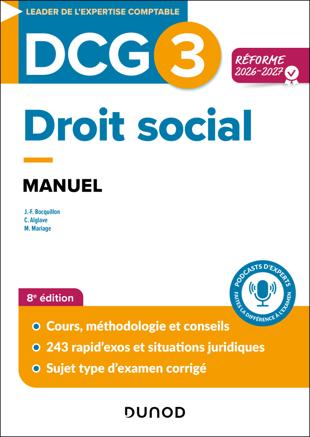 DCG 3 - Droit social - Manuel - Réforme 2026-2027