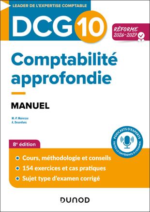 DCG 10 - Comptabilité approfondie - Manuel - Réforme 2026-2027
