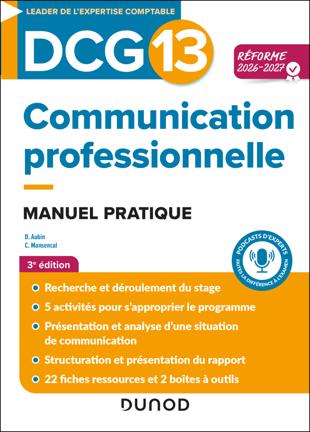 Cover of DCG 13 - Communication professionnelle - Réforme 2026-2027 : Manuel Ed. 3