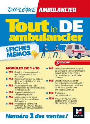 Tout le DE Ambulancier - DEA - Modules 1 à 10 en fiches mémos - Révision