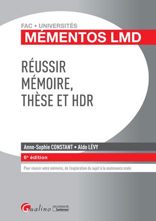 Cover of Réussir mémoire, thèse et HDR Ed. 6
