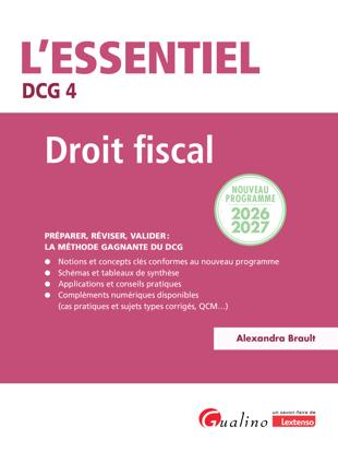 Cover of DCG 4 - Droit fiscal : Nouveau programme 2026 2027 Ed. 1