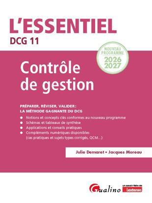 Cover of DCG 11 - Contrôle de gestion : Nouveau programme 2026 2027  Ed. 1