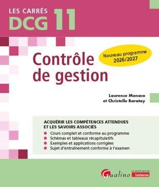 Cover of DCG 11 - Contrôle de gestion : Nouveau programme 2026/2027 Ed. 13